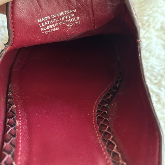 Michael Kors burgundy Natasha snake print mules - Picture 7 of 7